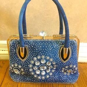❌SOLD❌ Jean Denim & Rhinestone Purse